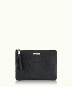 All In One Black Python Clutch