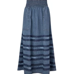 Amond Denim Maxi Skirt
