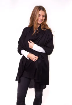 Black Full Cashmere Scarf