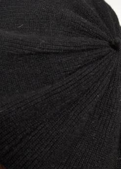Black Lizzy Beret Cashmere Hat