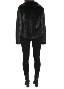 Black Mink Biker Jacket