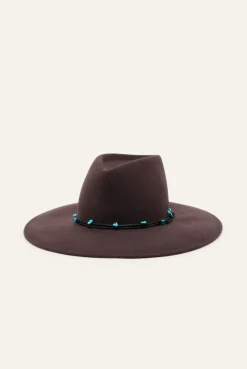Brown Huston Hat Wide-Brimmed Hat