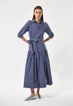 Chambray Blue Palma Dress with Collar