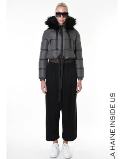 Fango Grey Down Puffer Jacket