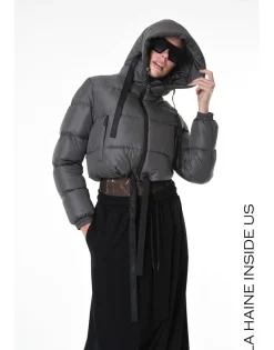 Fango Grey Down Puffer Jacket