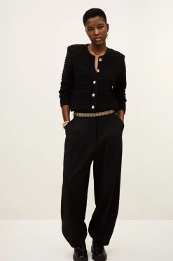 Gaspard Black Knit Cardigan