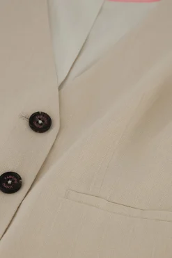 Gigi Latte V Neck Gilet