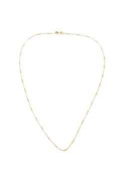 Gold Thin Rectangular Blocks Necklace