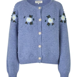 Gracelynn Blue Melange Knit Cardigan