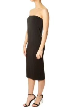 'Ikis' Strapless Black Jersey Dress