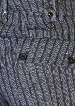 'In Motion' Grey Striped Trousers