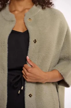 Isra Cape Jacket in Dusty Khaki