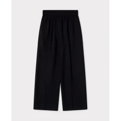 Jonah Classic Gaberdine Black Cropped Trousers