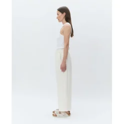 Jonah Classic Gaberdine Ivory Cropped Trousers