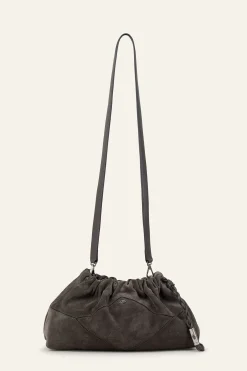 June Grey Suede Bag