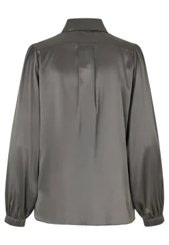 Kikki Anchor Grey Blouse with Bow