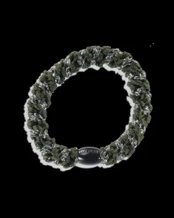KKNEKKI Hair Tie Bottle Green Dark Grey Glitter