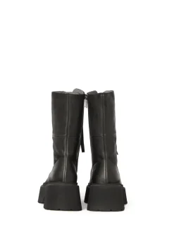 Leather Lace Up & Zip Boots