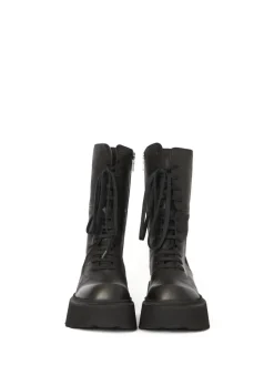 Leather Lace Up & Zip Boots