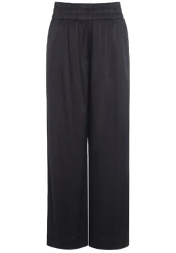 Margo Black Silk Wide Leg Pants