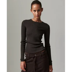 Mariana Expresso Melange Daily Elements Ribbed Sweater