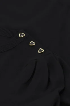 Molly Black Scrunch Pullover