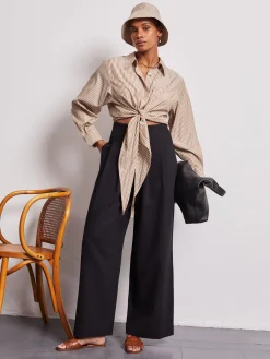 Nellie Black High Waisted Trousers