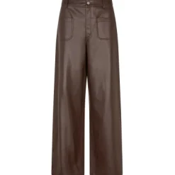 Ringo Brown Faux Leather Pants